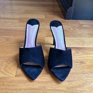 Chick black velvet Tony Bianco heels